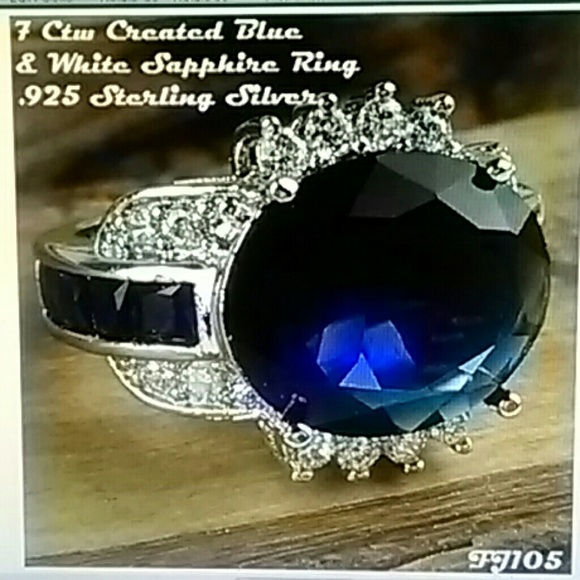 Jewelry - .925 Sterling Silver  Sapphire Ring.